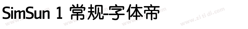 SimSun 1 常规字体转换